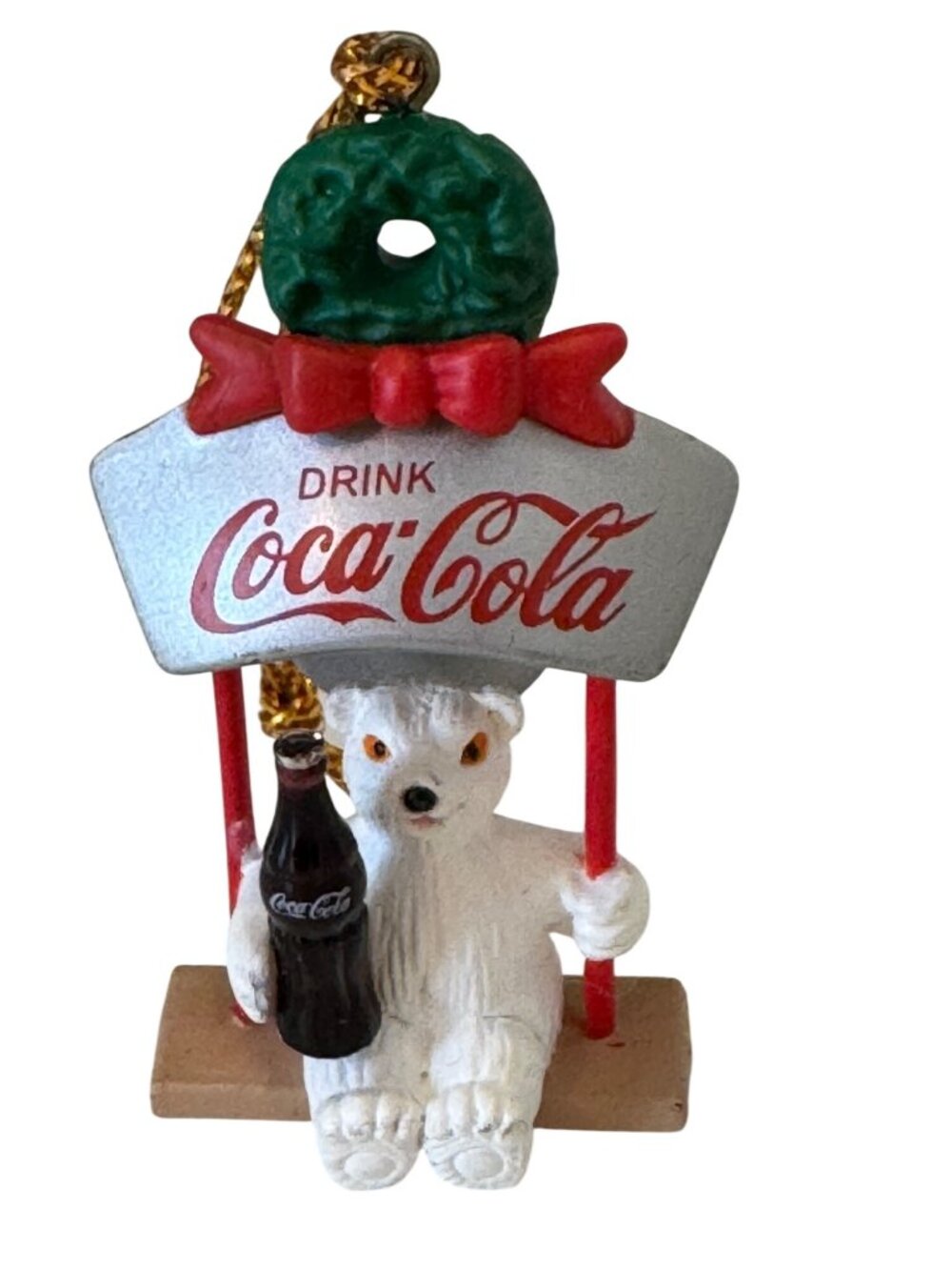 vintage Coca-Cola Polar Bear Holiday Ornament 2000 TCCC Christmas Décor